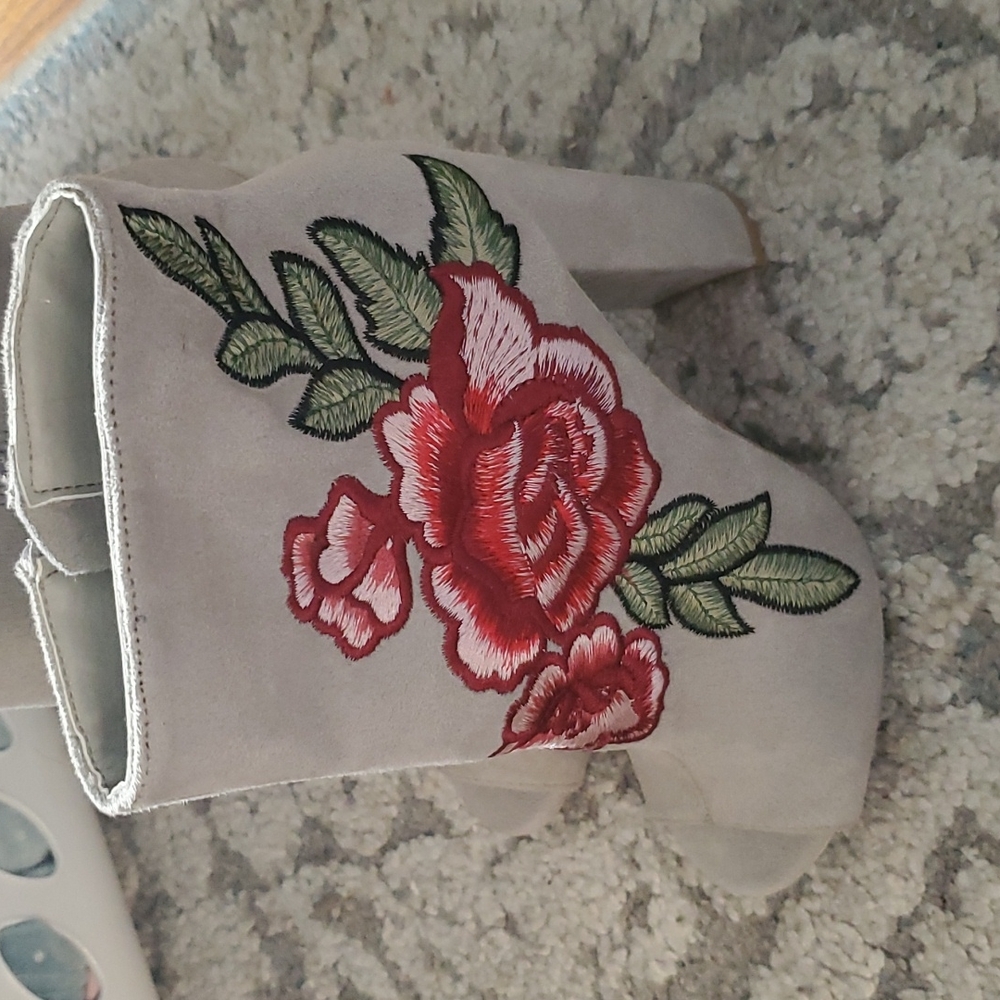 Open toe booties